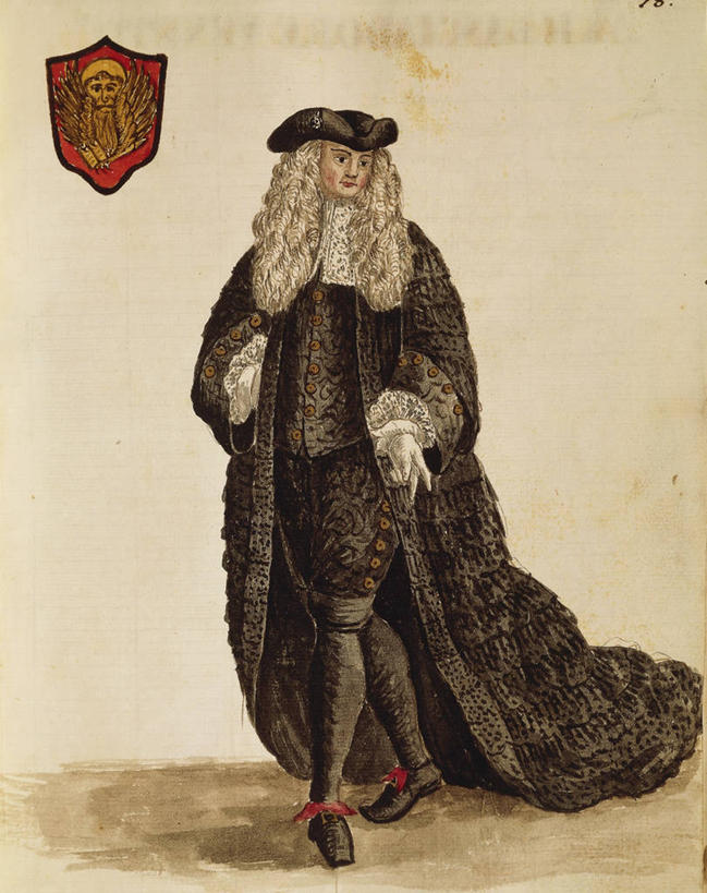 成年人,一个人,竖图,插画,正面,民族服装,时尚,绘画,数码,科技,威尼斯,仅一个男性,阴影,正装,艺术,网络,假发,高光,几何,计算机图形,合成,图画,历史,画,摄影,颜料,美术,电脑合成图,数码合成图,合成图,漫画,斗篷,意大利文化,18世纪,写实,具体,具象,盾形徽章,美术工艺,步行,彩图,传统服装,民俗服,大使