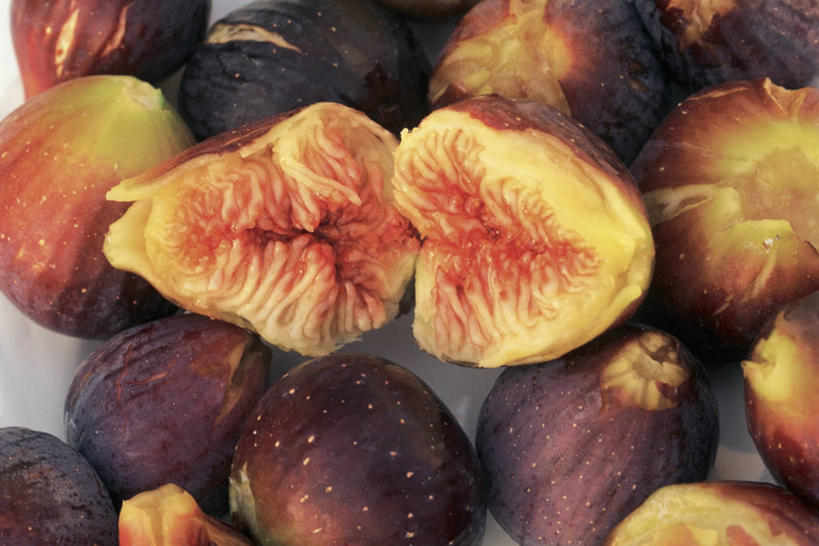 无人,横图,俯视,室外,特写,白天,静物,水果,许多,很多,饮食,紫色,摄影,清新,横截面,健康食物,无花果树,彩图,高角度拍摄