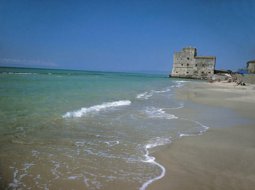 无人,横图,室外,白天,海洋,建筑,意大利,欧洲,风景,摄影,宁静,地中海文化,意大利文化,托斯卡纳区,万里无云,潮汐,海滩,彩图