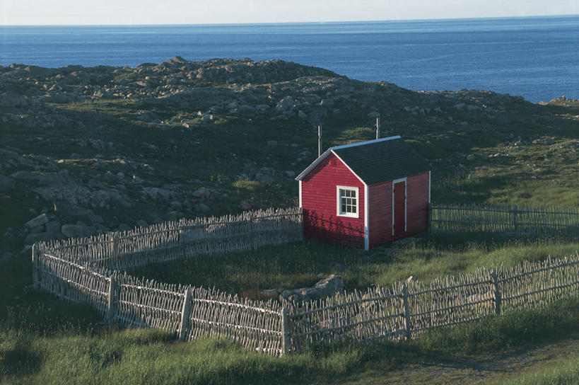 无人,横图,俯视,室外,白天,安全,海洋,窗户,建筑,加拿大,房屋,地形,篱笆,草,风景,自然,摄影,保护,宁静,北美,住房,纽芬兰省,彩图,高角度拍摄