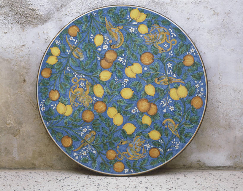 无人,横图,室内,特写,家具,桌子,水果,意大利,欧洲,形状,艺术,圆形,食品,陶瓷制品,意大利食品,历史,饮食,一个,装饰物,摄影,单个,西欧,地中海文化,南欧,意大利文化,柑橘属,美术工艺,几何形状,彩图,影棚拍摄,卡尔塔吉罗内