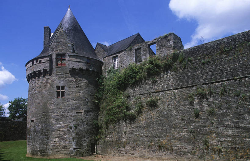 无人,横图,室外,白天,建筑,法国,城堡,纪念碑,围墙,塔,历史,摄影,保护,布列塔尼,要塞,中欧,莫尔比昂省,彩图