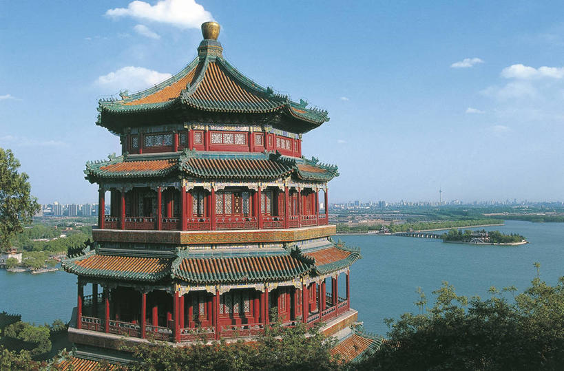无人,颐和园,横图,俯视,水,北京,亚洲,联合国,首都,闻,佛,摄影,宗教,佛教,中国文化,北京市,亭台楼阁,自然地理,彩图,高角度拍摄,联合国教科文组织