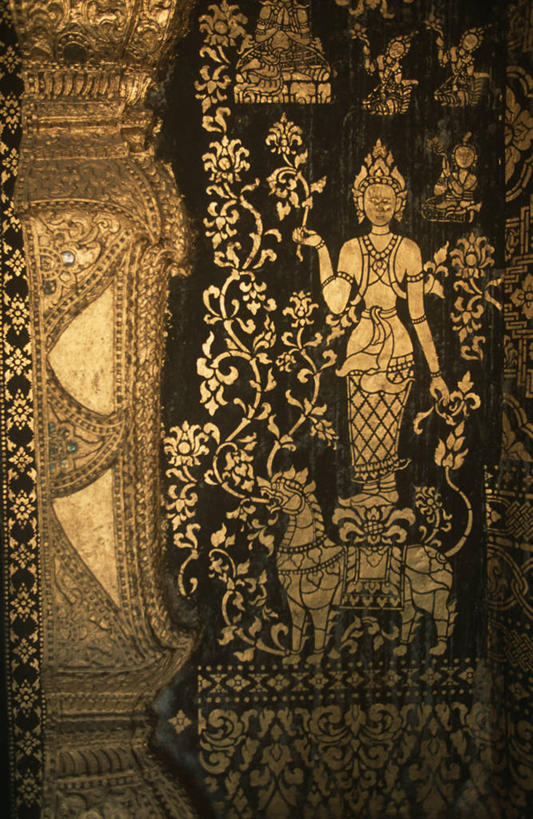 无人,竖图,室外,白天,建筑,老挝,装饰,黄金,摄影,宗教,佛教,复杂,琅勃拉邦,灵性,印度支那,香通寺,彩图