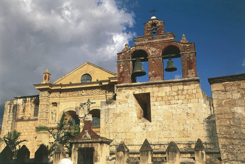 无人,教堂,横图,室外,白天,建筑,历史,地标建筑,摄影,拉丁美洲,多米尼加共和国,伊斯帕尼奥拉岛,彩图,旅行,大教堂