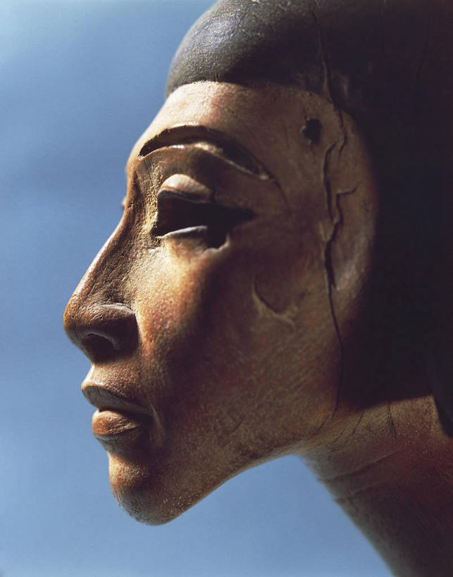 头,无人,竖图,特写,侧面,雕塑,埃及,蓝色背景,古代,一个,人体,摄影,单个,中东,古埃及文明,古代文明,美术工艺,头部,彩图,影棚拍摄