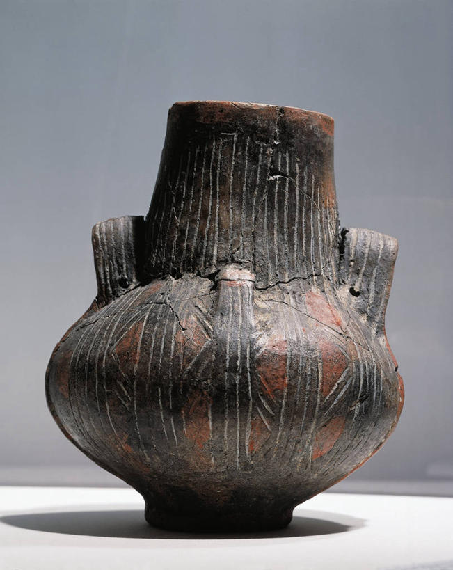 无人,竖图,条纹,陶瓷制品,历史,水壶,古代,一个,摄影,单个,手艺,古代文明,式样,美术工艺,彩图,影棚拍摄