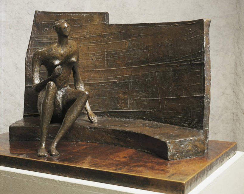 无人,坐,横图,室内,雕塑,艺术,雕像,历史,一个,摄影,单个,手艺,青铜,美术工艺,彩图,亨利摩尔