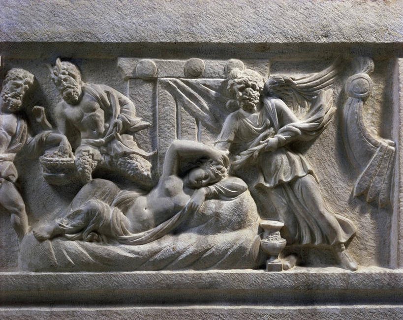 无人,横图,室内,标志,长袍,符号,大理石,标识,古代,摄影,保护,石棺,希腊神话,性别符号,古代文明,美术工艺,阿里阿德涅,睡觉,彩图,神,浅浮雕,男性符号,过去