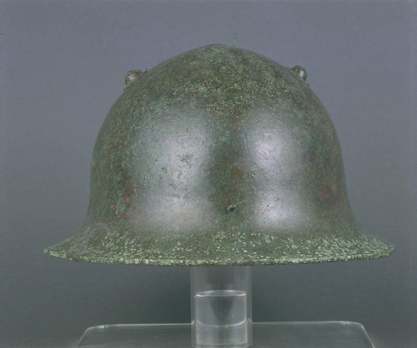 无人,横图,室内,特写,白天,意大利,头盔,一个,摄影,单个,托斯卡纳区,青铜,古代文明,美术工艺,彩图