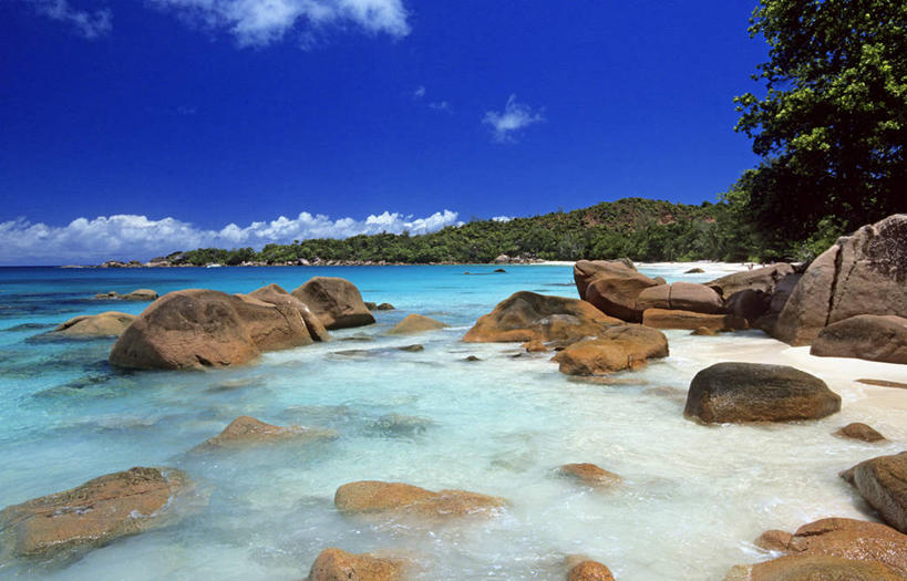 无人,横图,室外,白天,正面,旅游,度假,海浪,海洋,石头,美景,沙滩,植物,非洲,塞舌尔,阴影,光线,沙子,石子,影子,海岸,景观,浪花,云,云朵,沙地,云彩,娱乐,树,树木,蓝色,绿色,白云,蓝天,天空,阳光,自然,海水,天,享受,休闲,景色,放松,生长,晴朗,成长,自然风光,海景,塞舌尔共和国,阿非利加洲,东非,普拉斯林岛,大海,风浪,海,海水的波动,海滩,近岸浪,石块,岩石,涌浪,晴空,彩图