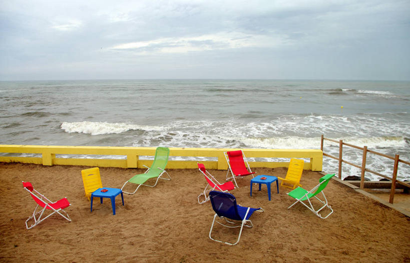 无人,横图,室外,白天,旅游,度假,法国,水平线,娱乐,沙坑,享受,休闲,放松,摄影,沙滩椅,海景,海滩,彩图