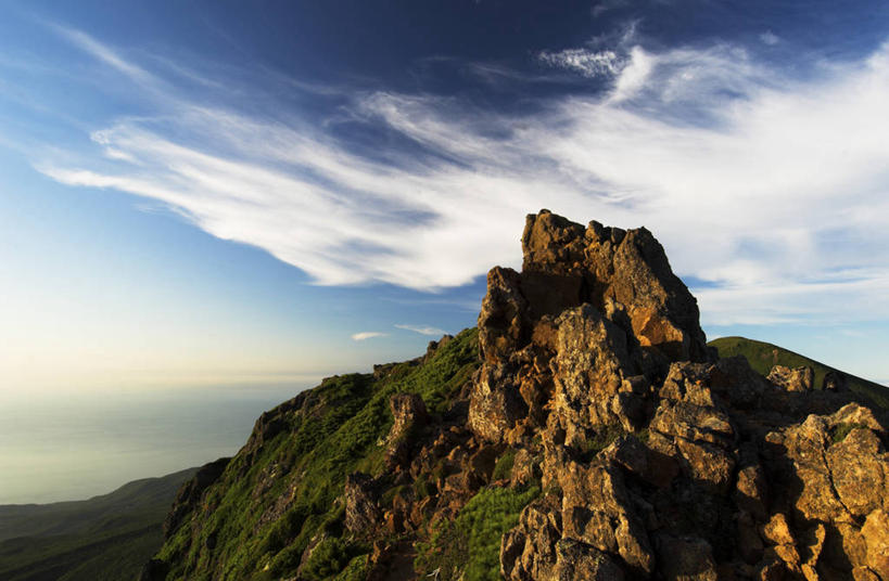 无人,横图,室外,白天,美景,山,北海道,日本,景观,云,草,风景,自然,景色,摄影,宁静,自然风光,知床半岛,自然地理,彩图,联合国教科文组织