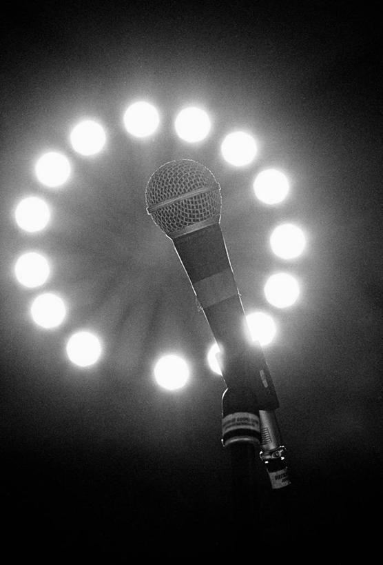 无人,竖图,黑白,室内,特写,通讯,德国,摄影,电灯,照亮,麦克风