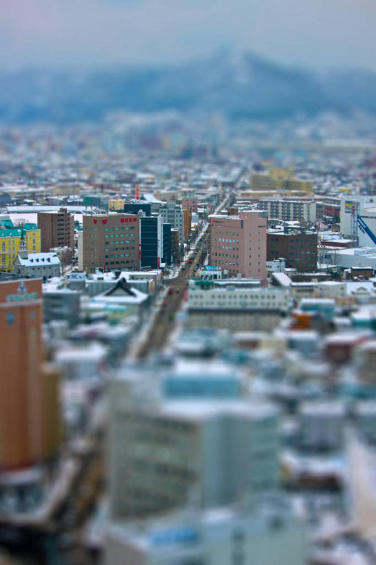 无人,竖图,俯视,室外,白天,度假,美景,城市风光,城市,建筑,北海道,日本,景观,冬天,天气,娱乐,天空,享受,休闲,景色,放松,寒冷,摄影,移轴摄影,彩图,高角度拍摄