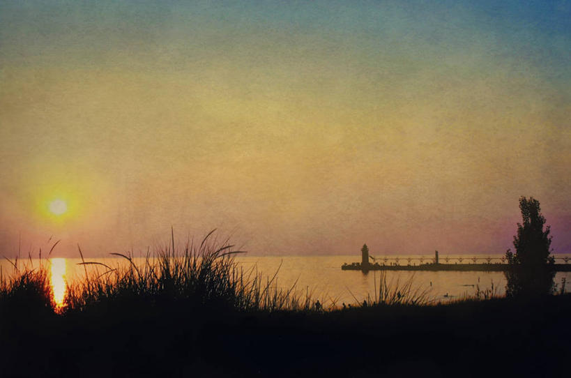 无人,码头,横图,室外,留白,湖,美景,日落,日光,美国,反射,景观,草,风景,天空,自然,景色,摄影,宁静,北美,北美洲,自然风光,美洲,剪影,密歇根湖,北亚美利加洲,亚美利加洲,密歇根,密歇根州,貂熊州,狼獾之州,狼獾州,滨草,彩图,美利坚合众国