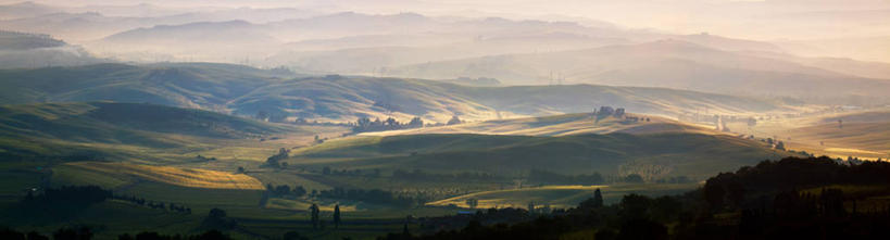 无人,横图,全景,室外,美景,雾,意大利,地形,景观,黎明,风景,天空,自然,景色,摄影,宁静,自然风光,托斯卡纳区,彩图,蒙塔西诺