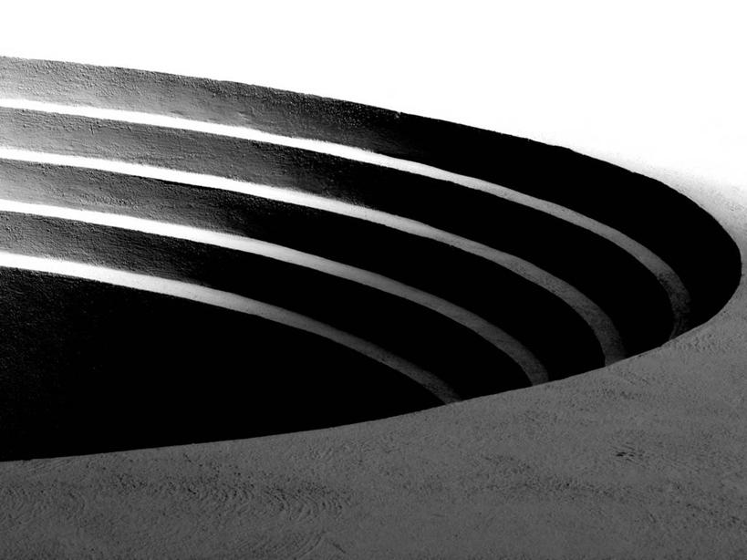 无人,横图,黑白,室外,特写,白天,抽象,建筑,马耳他,圆形,混凝土,摄影,式样,设计