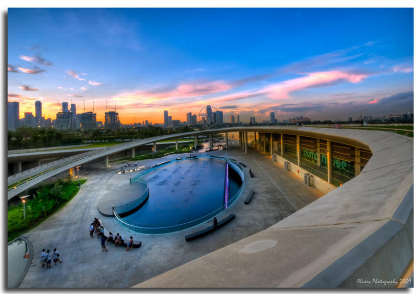 横图,室外,旅游,天际线,建筑,新加坡,云,桥,联系,天空,黄昏,摄影,游艇码头,彩图,旅行