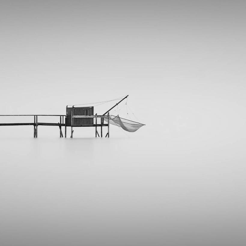 无人,码头,方图,室外,留白,神秘,渔业,雾,法国,风景,摄影,渔网,宁静,剪影,想象,波尔多,彩图,钓鱼