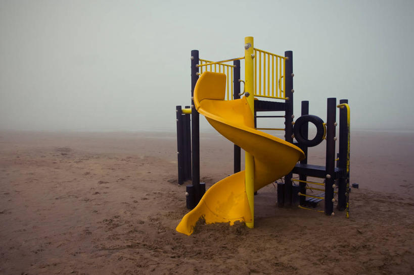 无人,横图,室外,白天,度假,雾,游乐场,比利时,沙子,冬天,童年,摄影,海滩,彩图