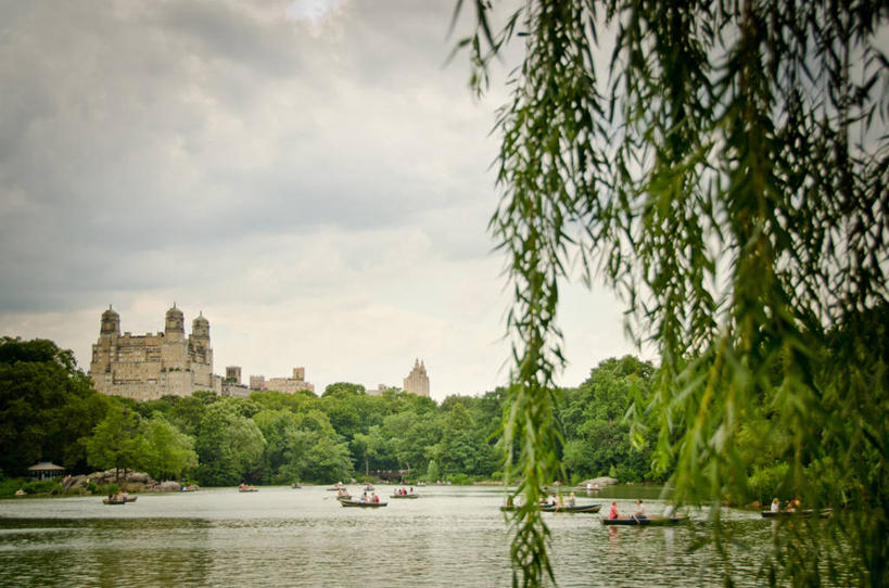 无人,公园,横图,室外,白天,湖,船,纽约,美国,云,树,运输,摄影,宁静,中央公园,纽约州,彩图