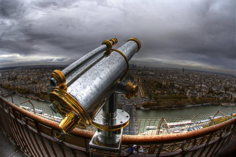 无人,栏杆,横图,室外,特写,白天,鱼眼镜头,度假,探险,美景,城市风光,城市,法国,巴黎,光线,天文望远镜,景观,云,光芒,首都,娱乐,风景,自然,享受,休闲,景色,放松,摄影,铬合金,彩图