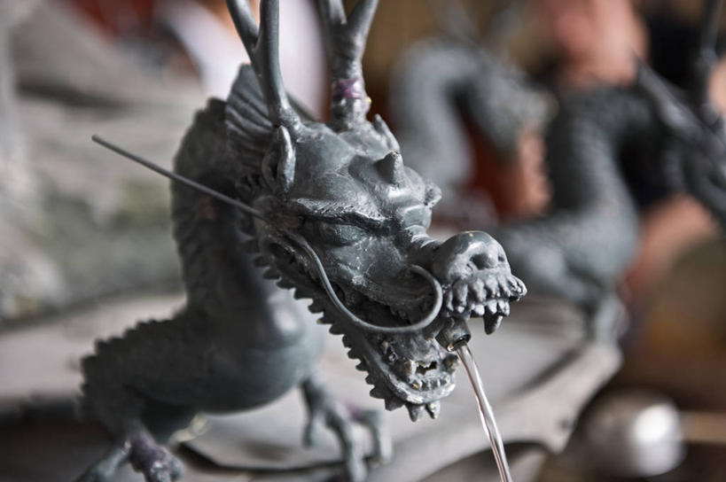 无人,横图,室外,特写,白天,喷泉,东京,日本,日本文化,龙,雕像,首都,自来水,地标建筑,摄影,宗教,佛教,美术工艺,彩图