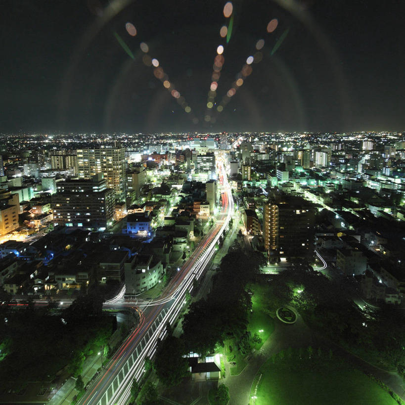 无人,方图,室外,夜晚,长时间曝光,度假,美景,天际线,城市风光,城市,日本,日本文化,景观,娱乐,天空,享受,休闲,景色,放松,运输,摄影,尾灯,照亮,群马县,彩图