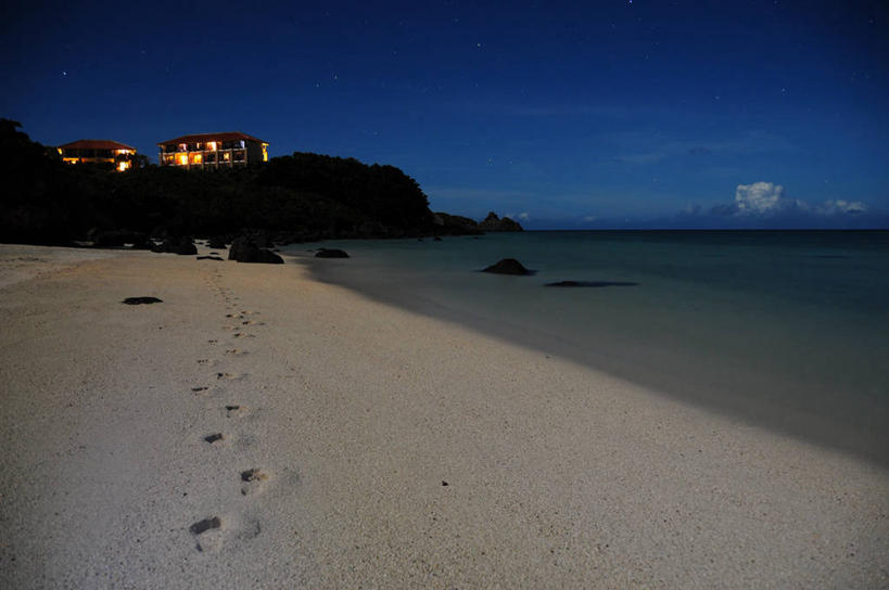 无人,横图,室外,夜晚,美景,日本,脚印,阴影,沙子,景观,天空,自然,景色,摄影,宁静,照亮,冲绳县,自然风光,石垣岛,海滩,岩石,彩图