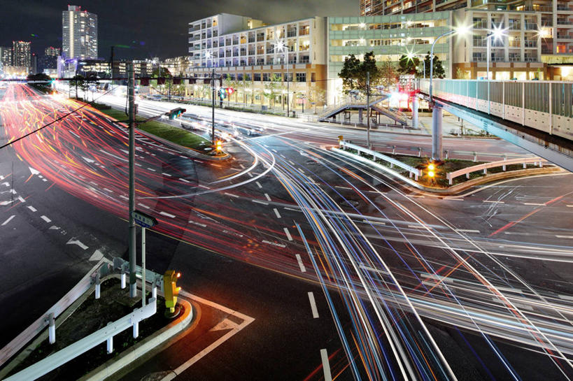 无人,横图,俯视,室外,夜晚,长时间曝光,度假,美景,城市风光,城市,建筑,路,照明,东京,日本,路标,景观,交通,首都,联系,娱乐,灯,灯具,享受,休闲,景色,放松,运输,摄影,尾灯,迅速,照亮,照明设备,前照灯,前大灯,空中走廊,车前灯,彩图,高角度拍摄