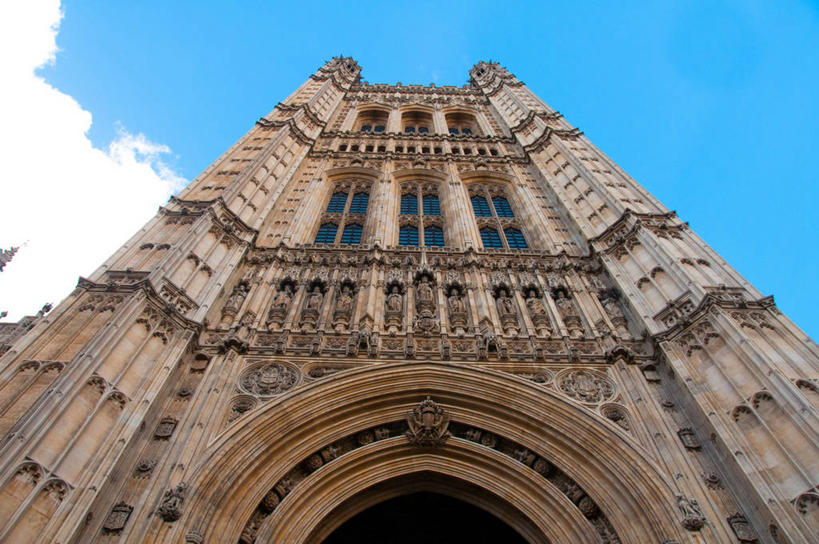 无人,横图,室外,白天,仰视,建筑,英国,云,拱门,首都,天空,摄影,政府,议会大楼,彩图,低角度拍摄