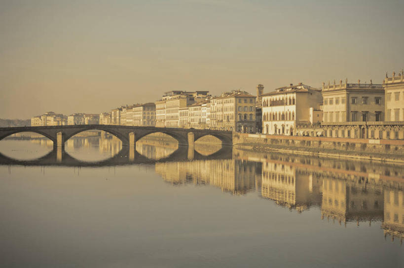 无人,横图,室外,白天,河流,建筑,意大利,反射,桥,联系,天空,摄影,托斯卡纳区,亚诺河,彩图