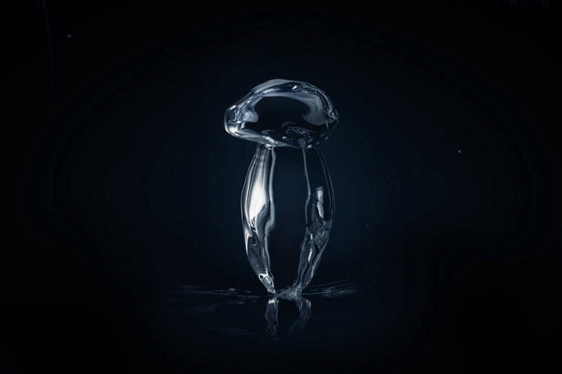 无人,横图,特写,水,约旦,黑色背景,反射,水滴,泡泡,摄影,脆弱,纯净,彩图,影棚拍摄