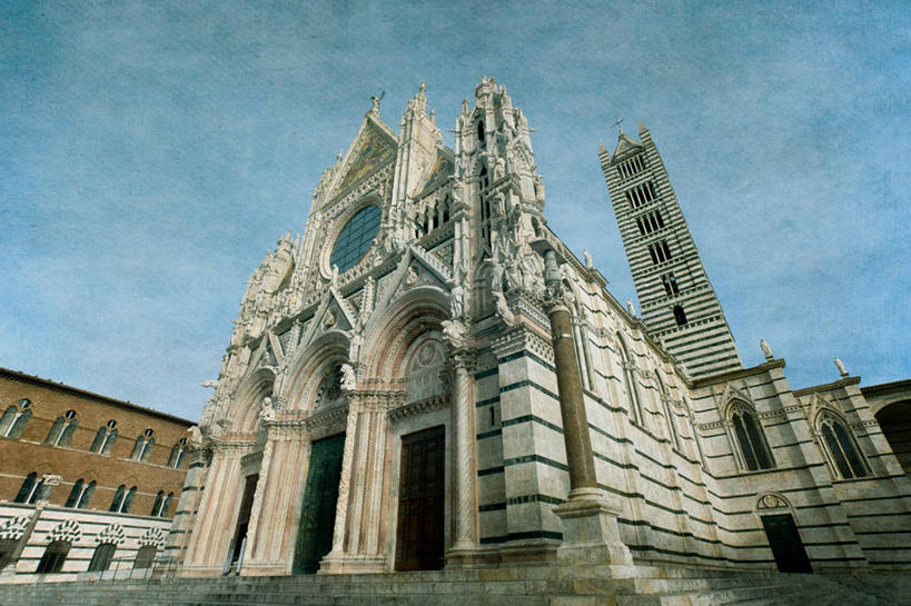 无人,横图,室外,白天,仰视,建筑,意大利,云,历史,天空,摄影,宁静,基督教,锡耶纳,宗教建筑,托斯卡纳区,彩图,低角度拍摄,大教堂