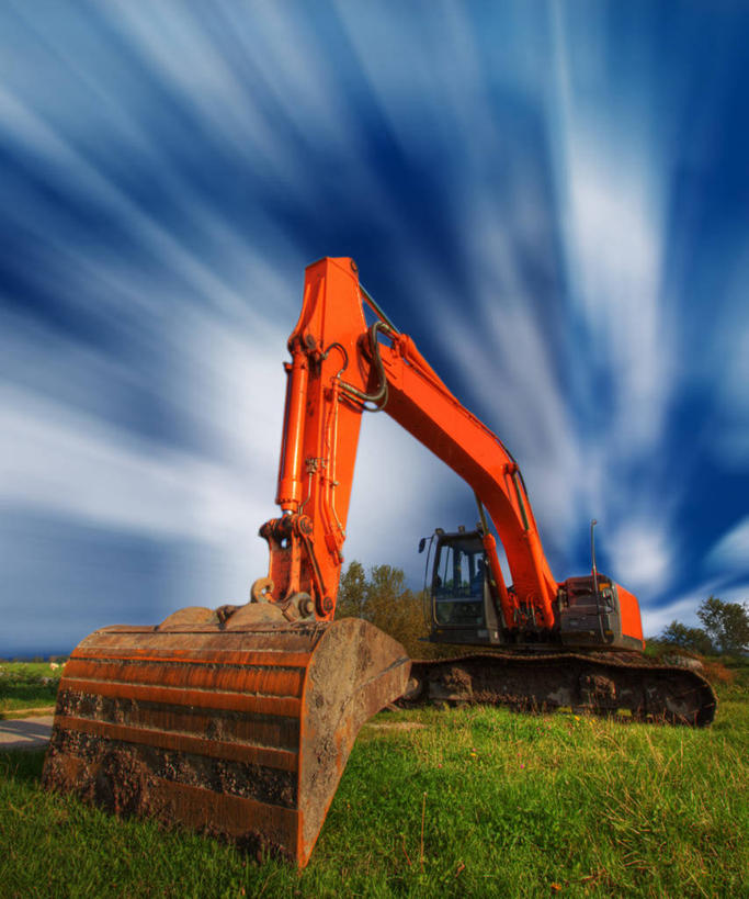 无人,竖图,室外,白天,长时间曝光,建筑业,荷兰,地形,云,草,天空,自然,建筑工地,运输,摄影,堆土机,彩图