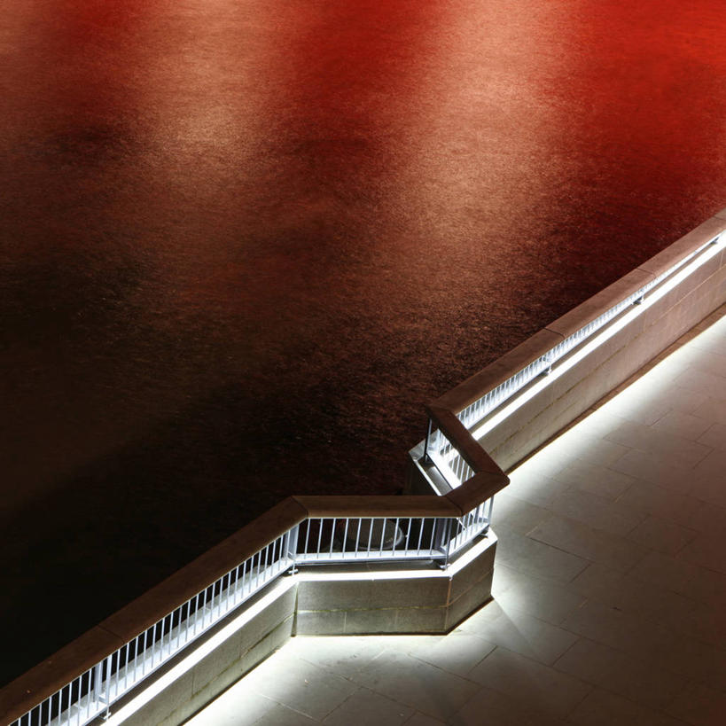 无人,栏杆,方图,俯视,室外,夜晚,河流,英国,反射,首都,摄影,保护,宁静,照亮,红河,彩图,高角度拍摄