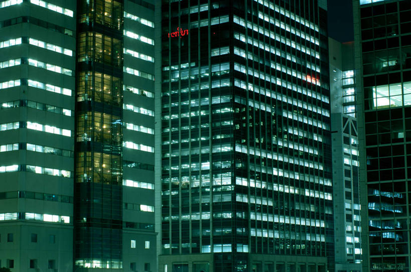 无人,横图,室外,夜晚,城市,建筑,摩天大楼,东京,日本,日本文化,首都,现代,办公大楼,摄影,照亮,千叶,式样