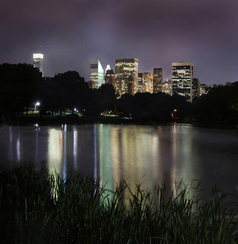 无人,竖图,室外,夜晚,湖,建筑,纽约,美国,反射,曼哈顿,光亮,草,树,摄影,照亮,中央公园,纽约州,旅行