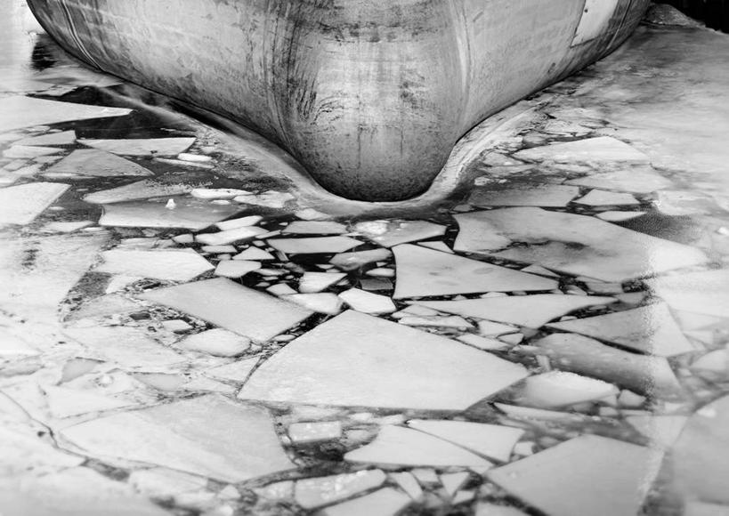 无人,横图,黑白,室外,特写,水,加拿大,冰,冬天,破坏,冰川,寒冷,摄影,魁北克,蒙特利尔