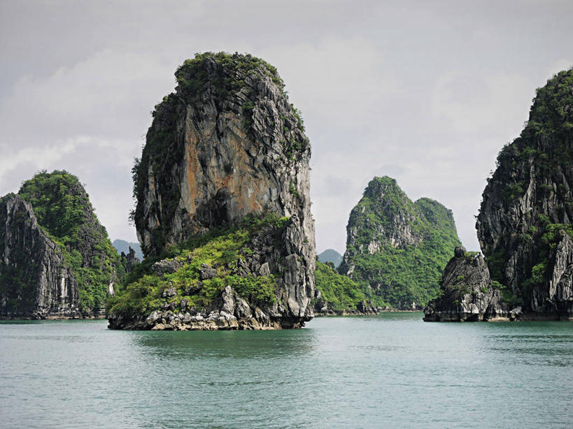 无人,横图,室外,白天,海洋,美景,越南,景观,海湾,风景,天空,自然,景色,摄影,岩层,显现,自然风光,岩石,彩图