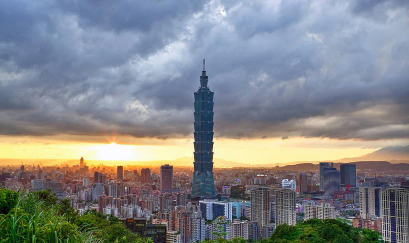 无人,横图,俯视,室外,度假,美景,城市风光,城市,建筑,摩天大楼,台湾,地平线,景观,云,塔,辽阔,地面,首都,娱乐,黄昏,享受,休闲,广阔,景色,放松,摄影,宁静,一望无际,延伸,台北,台北101,天地相交,无边无际,一马平川,彩图,高角度拍摄