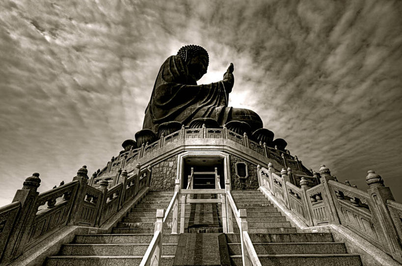 无人,坐,横图,黑白,室外,白天,仰视,楼梯,建筑,香港,标志,雕像,符号,宏伟,标识,佛,台阶,摄影,佛教,巨大,庞大,中国文化,透视图,铜牌,大屿山,性别符号,宏大,硕大,伟大,灵性,彩图,低角度拍摄,男性符号,广角