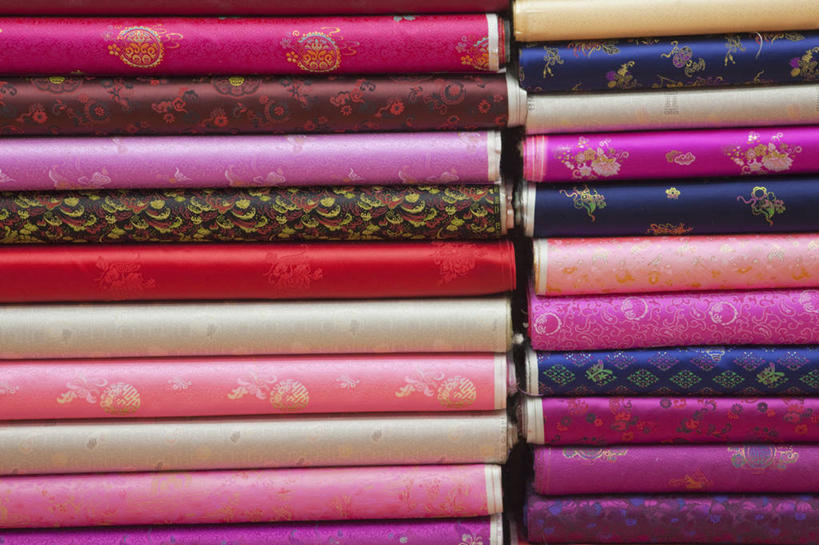 无人,商店,横图,室内,特写,纺织品,首尔,韩国,丰富,商品,丝绸,市场,首都,折叠,衣服,零售,摄影,多样,服装店,朝鲜半岛,彩图,纺织工业