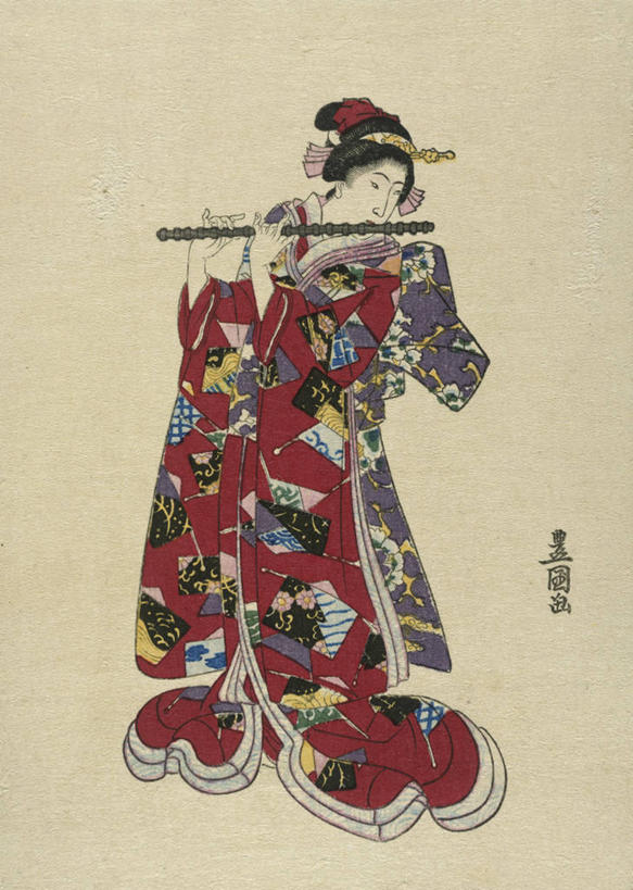 成年人,一个人,站,竖图,插画,绘画,数码,科技,仅一个女性,表演,阴影,和服,日本文化,艺术,网络,乐器,竖笛,高光,几何,计算机图形,古典,音乐,合成,图画,文化,画,工艺品,品味,美术,电脑合成图,数码合成图,长笛,高雅,优美,合成图,中国文化,音乐人,漫画,写实,具体,具象,美学,彩图,传统服装