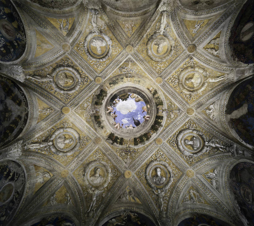 无人,横图,俯视,插画,室内,数码,科技,天花板,意大利,天使,阴影,装饰,网络,云,拱门,高光,几何,计算机图形,文艺复兴,合成,图画,画,天空,小天使,电脑合成图,数码合成图,合成图,圆顶建筑,漫画,写实,具体,具象,曼图亚,彩图,高角度拍摄