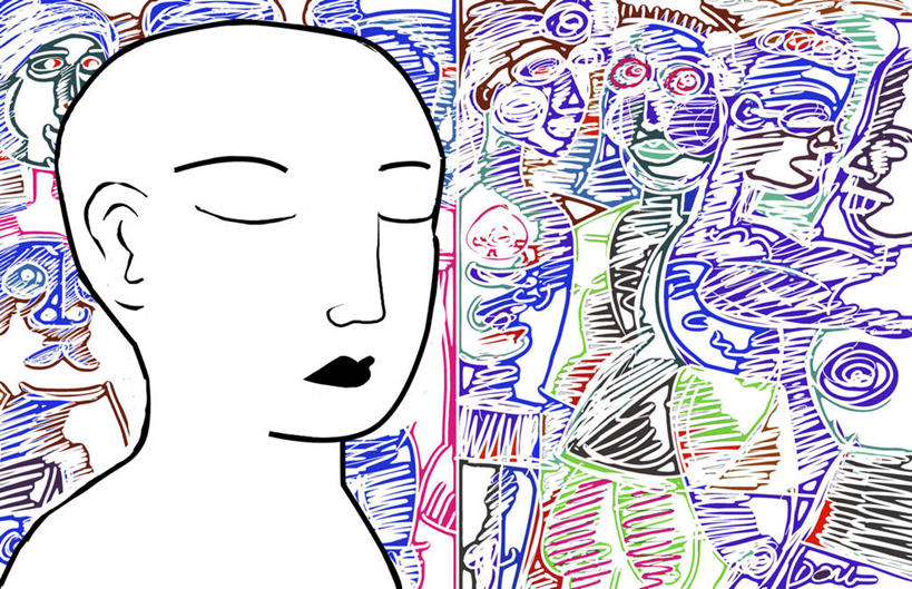 成年人,脸,头,脸颊,一个人,横图,插画,抽象,绘画,数码,科技,仅一个女性,阴影,艺术,网络,高光,几何,计算机图形,古典,合成,图画,文化,现代,肩膀,画,工艺品,品味,思考,放松,人体,多样,美术,电脑合成图,数码合成图,高雅,合成图,梦想,漫画,计算机制图,写实,具体,具象,美学,想法,美术工艺,头部,脸部,脸蛋,面部,闭着眼睛,彩图,白日梦