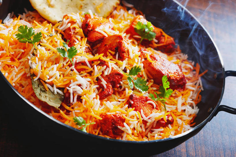 无人,横图,室内,白天,印度,蒸汽,肉,米,首都,热,饮食,素食,摄影,煎锅,膳食,清新,印度文化,新德里,烹调,彩图