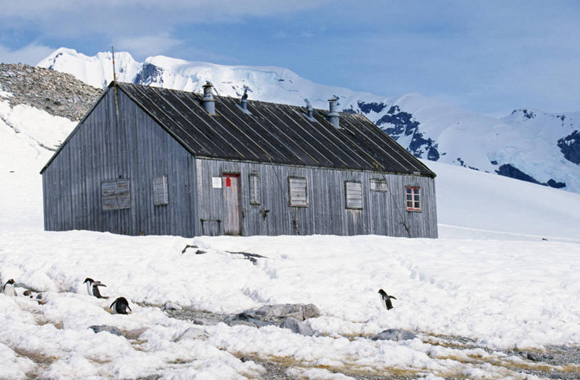无人,横图,室外,南极,雪,木制,冰,寒冷,摄影,保护,气候,南极洲,彩图,小屋,独处
