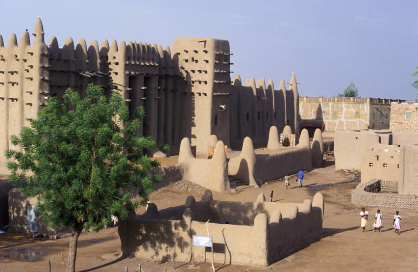 无人,横图,非洲,马里,摄影,宗教,粘土,伊斯兰教,宗教建筑,清真寺,彩图